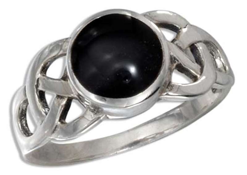 Black Onyx Ring Weave Shank Black Onyx Ring Weave Shank