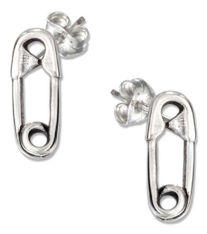 Baby Diaper Safety Pin Post Earrings Baby Diaper Safety Pin Post Earrings