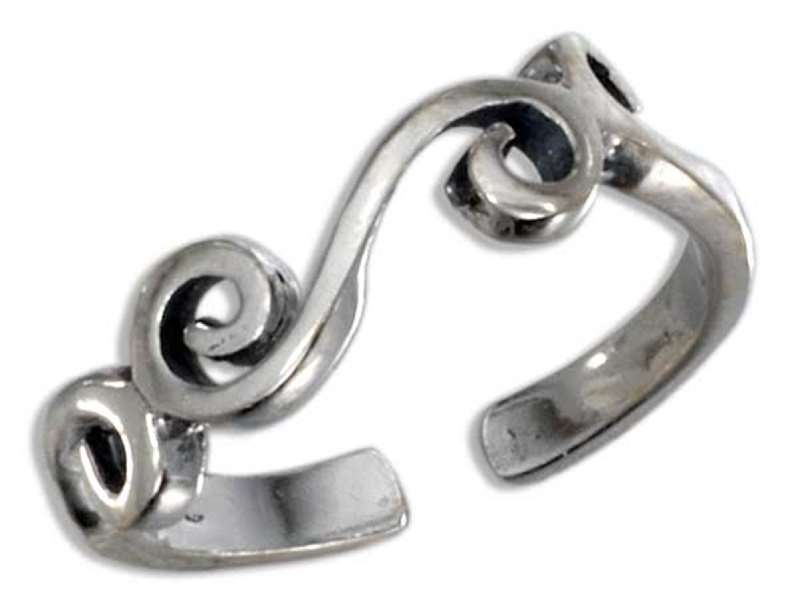 Scrolled Wave Toe Ring Scrolled Wave Toe Ring