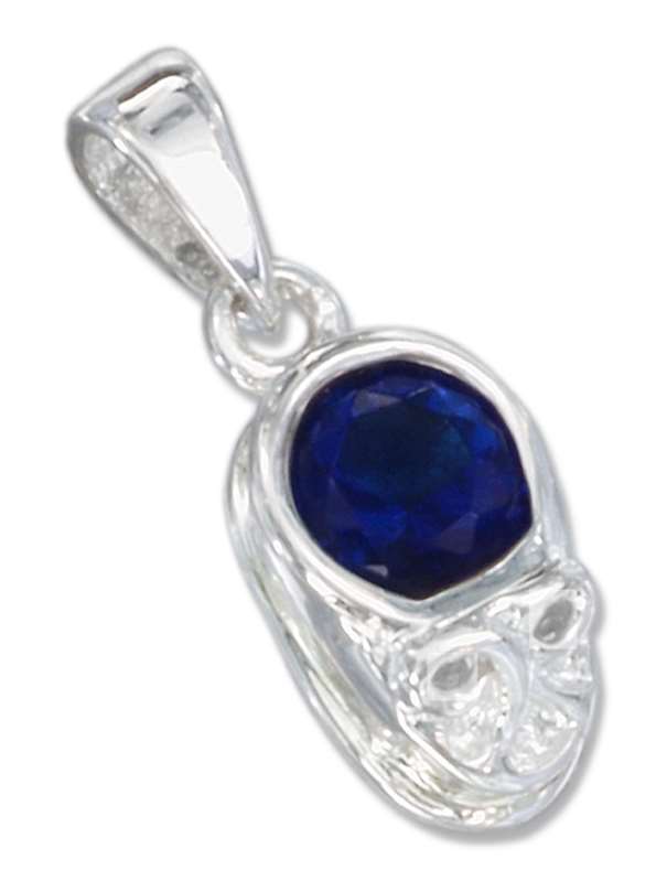 September Birthstone Baby Shoe Charm