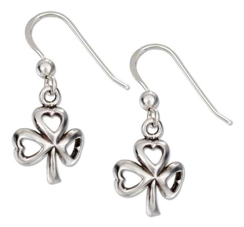 Shamrock Three 3 Leaf Clover Dangle Earrings Shamrock Three 3 Leaf Clover Dangle Earrings