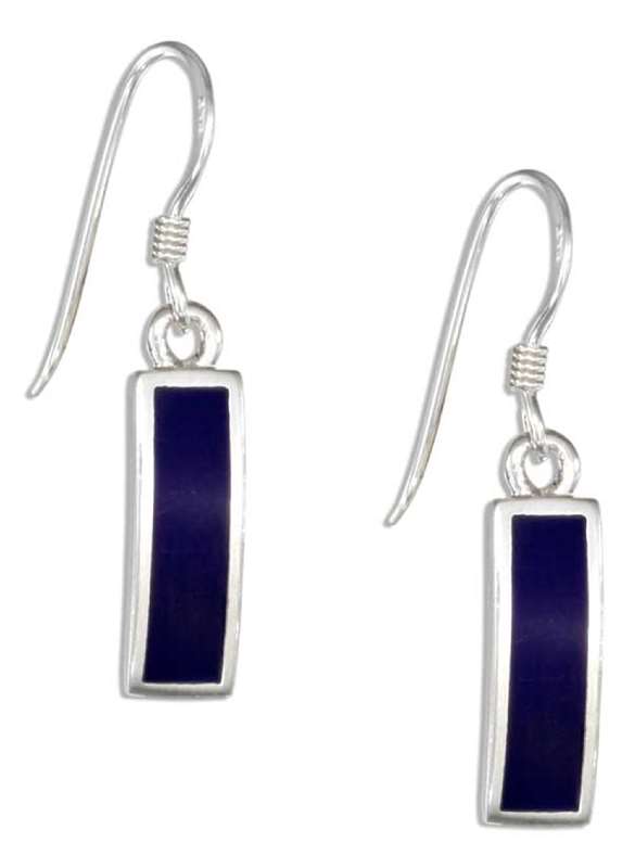 Curved Lapis Bar Dangle Earrings Curved Lapis Bar Dangle Earrings