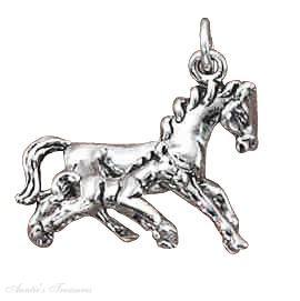 Mother Baby Horse Charm