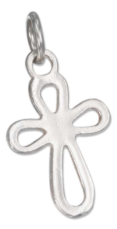 Rounded Open Christian Religious Cross Charm Rounded Open Christian Religious Cross Charm