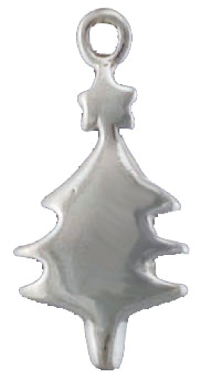 Small Plain Star Topped Christmas Tree Charm Small Plain Star Topped Christmas Tree Charm