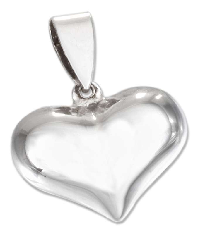 3D Wide Puffed Heart Pendant