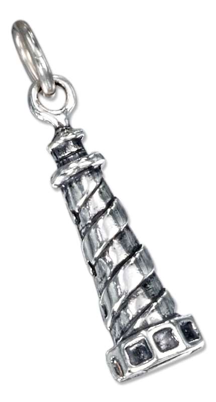 Spiral Design Lighthouse Charm