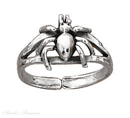 Split Shank Spider Toe Ring - Click Image to Close