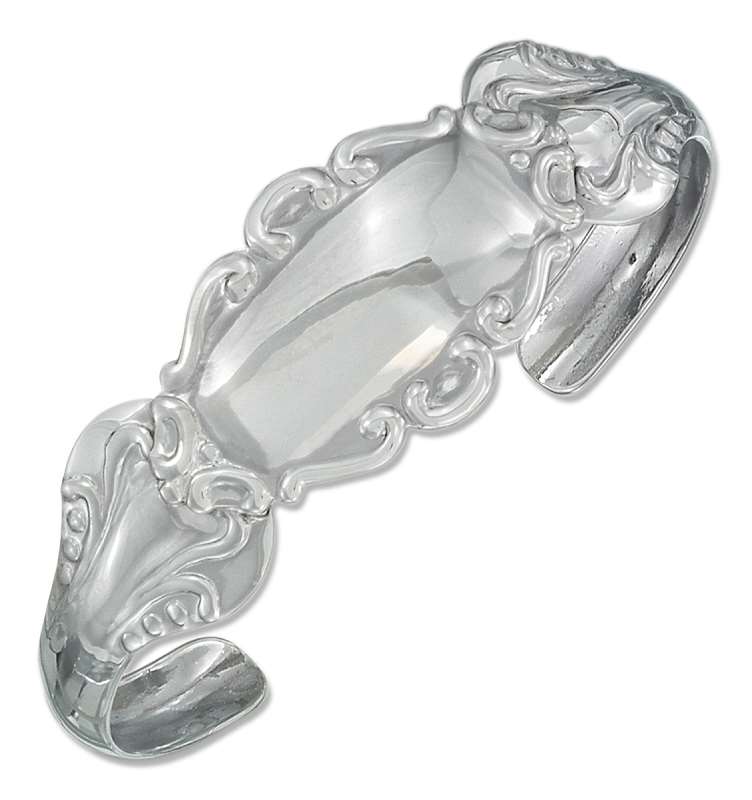 Spoon Style Cuff Wide Face Bracelet