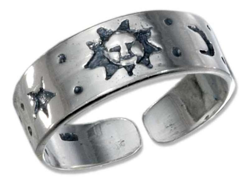 Star Moon Toe Ring Star Moon Toe Ring
