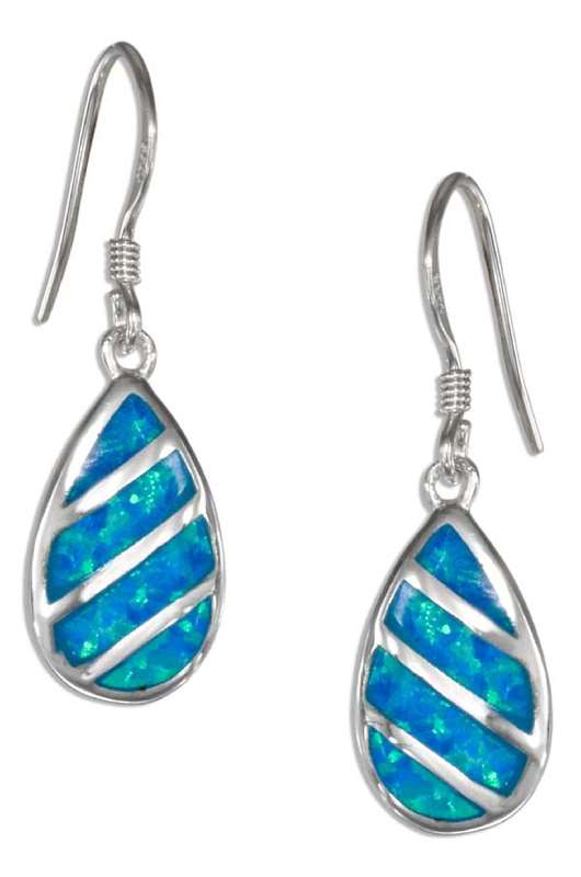 Imitation Blue Opal Teardrop Earrings Imitation Blue Opal Teardrop Earrings