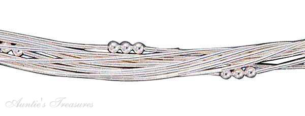 10 Strand Liquid Silver Chain Necklace Or Bracelet Beads