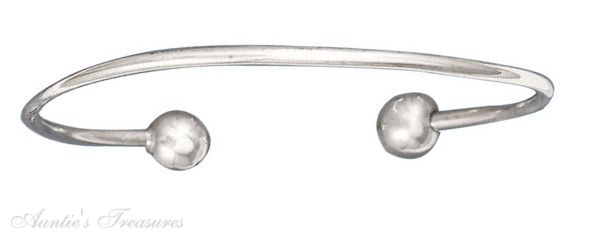 Removable Ball Charm Cuff Bracelet