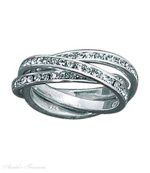 Cubic Zirconia Eternity Band Rolling Or Russian Wedding Ring Cubic Zirconia Eternity Band Rolling Or Russian Wedding Ring
