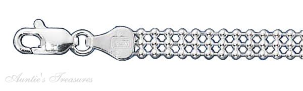 Three Row Bead Chain Necklace Or Bracelet Three Row Bead Chain Necklace Or Bracelet