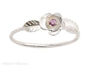 Small Ruby Flower Ring