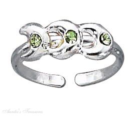 Green Toe Rings
