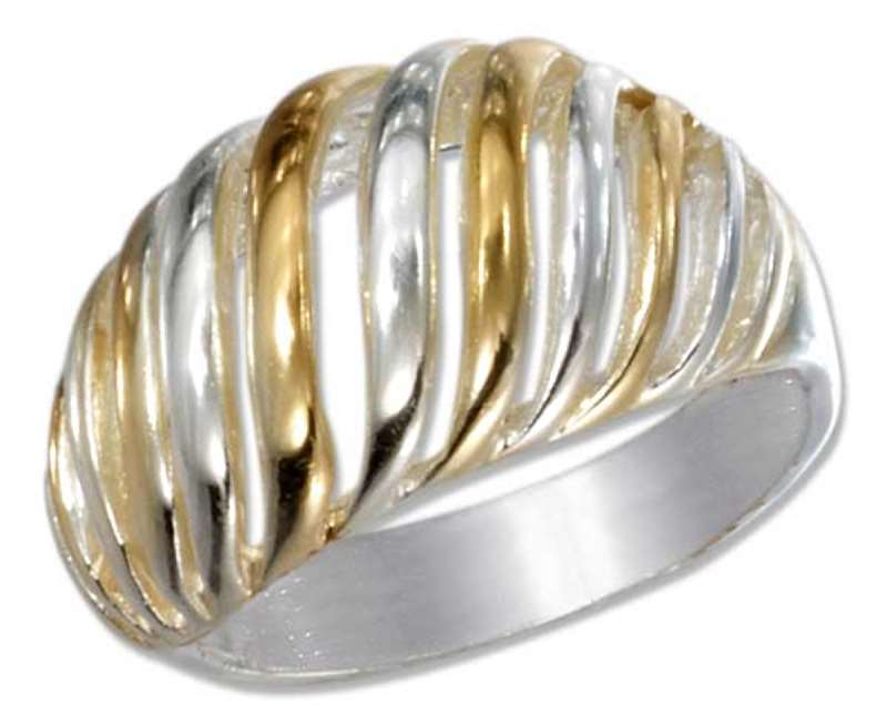 Two Tone Dome Shrimp Ring Two Tone Dome Shrimp Ring