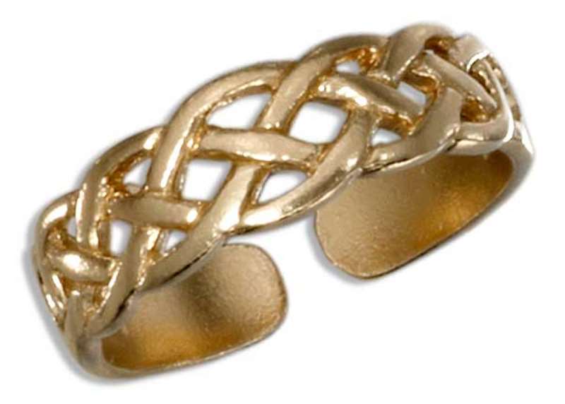 18kt Gold Plated Celtic Open Weave Toe Ring