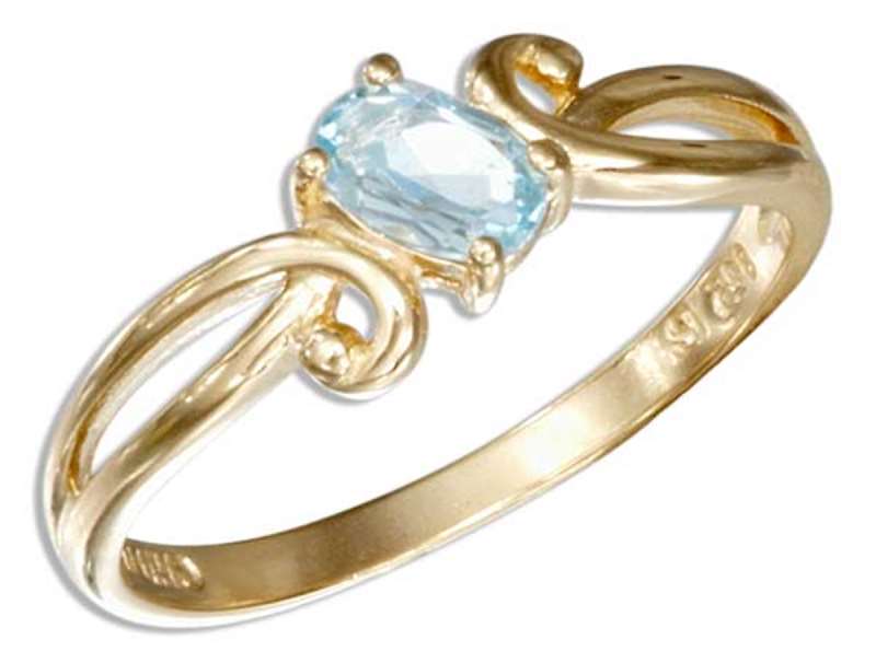 Gold Vermeil Blue Topaz Ring Gold Vermeil Blue Topaz Ring