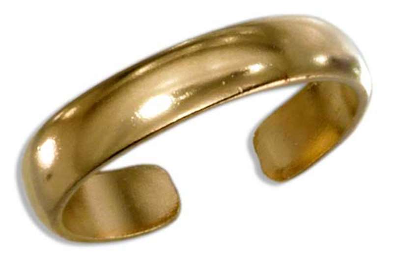 18kt Gold Plated Plain Band Toe Ring