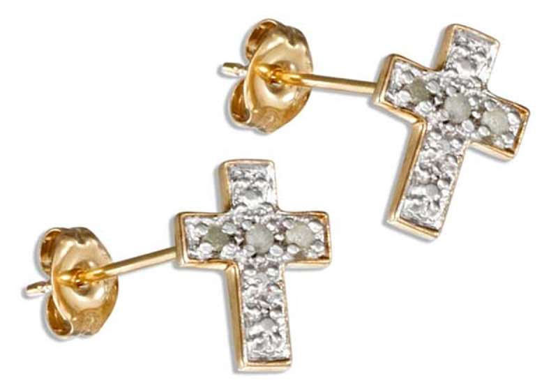 Gold Vermeil Rose Cut Illusion Christian Religious Cross Post Ea Gold Vermeil Rose Cut Illusion Christian Religious Cross Post Ea