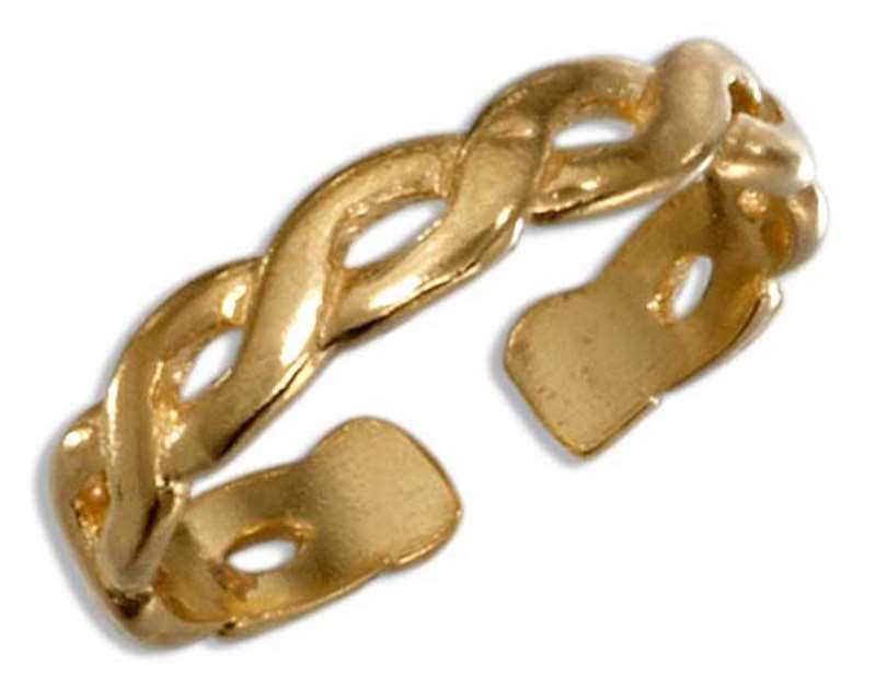 Gold Vermeil Weave Toe Ring