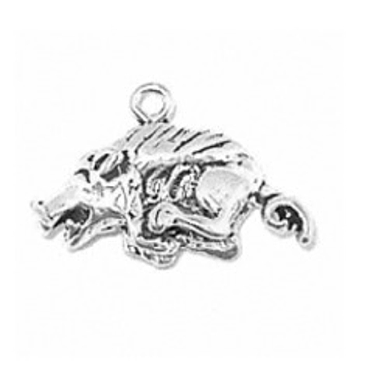 3D Running Hog Pig Wild Boar Razorback Charm 3D Running Hog Pig Wild Boar Razorback Charm