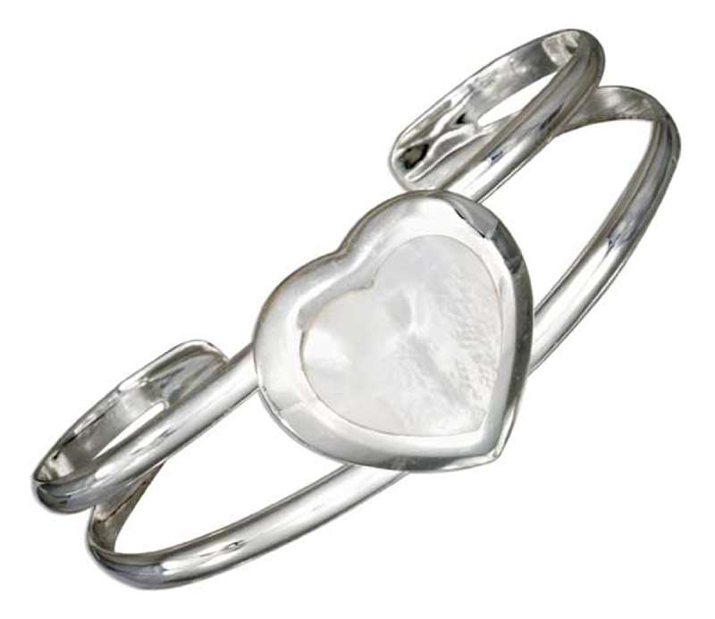 Window Cuff Bracelet Mother Of Pearl Heart Window Cuff Bracelet Mother Of Pearl Heart
