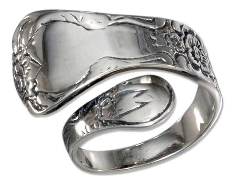 Rose Spoon Ring - Click Image to Close