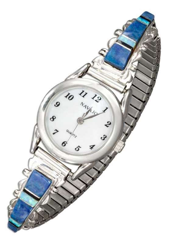 Imitation Opal Lapis Black Onyx Watch Imitation Opal Lapis Black Onyx Watch