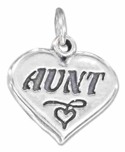 AUNT Heart Charm AUNT Heart Charm