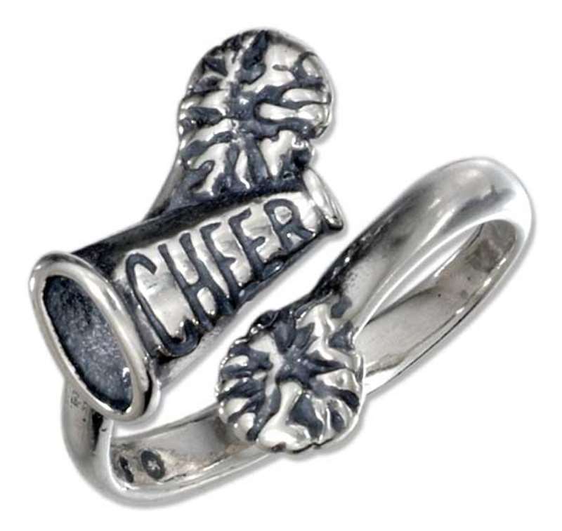 Adjustable Megaphone Pom Poms Ring