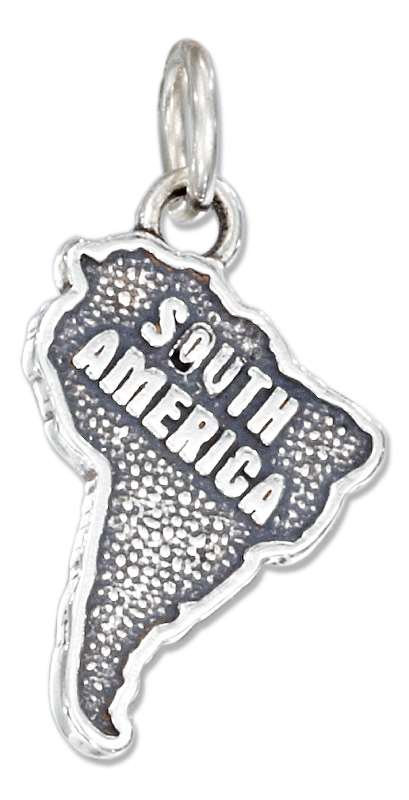 South America Continent Charm South America Continent Charm