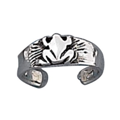 Wide Graduated Band Sitting Reptile Toad Frog Adjustable Toe Ring Wide Graduated Band Sitting Reptile Toad Frog Adjustable Toe Ring