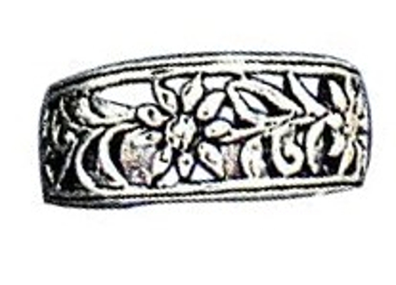 Wide Graduated Band Cutout Daisy Flowers Adjustable Toe Ring