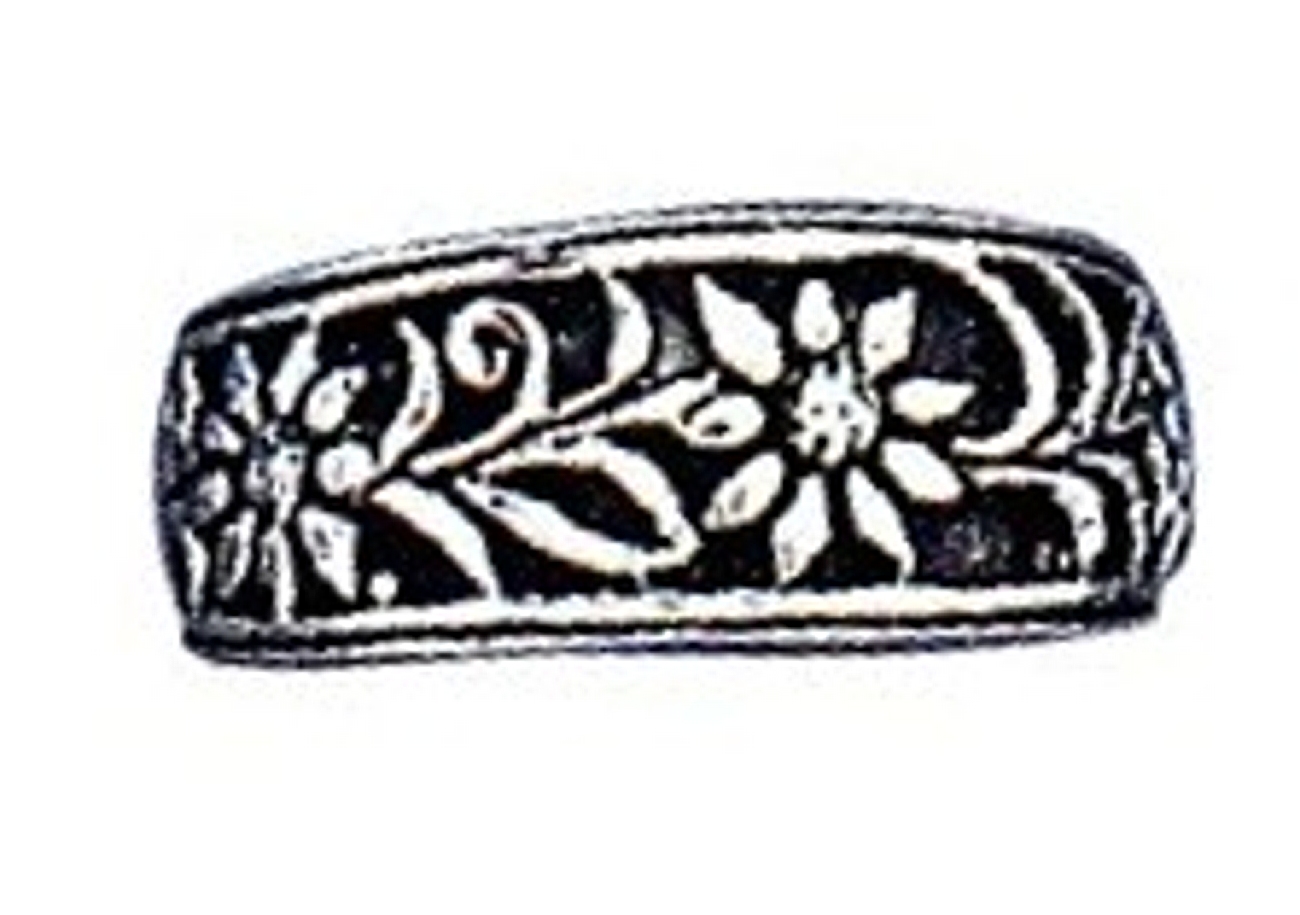 Solid Wide Band Daisy Flowers Adjustable Toe Ring Solid Wide Band Daisy Flowers Adjustable Toe Ring