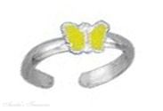 Yellow Butterfly Toe Ring