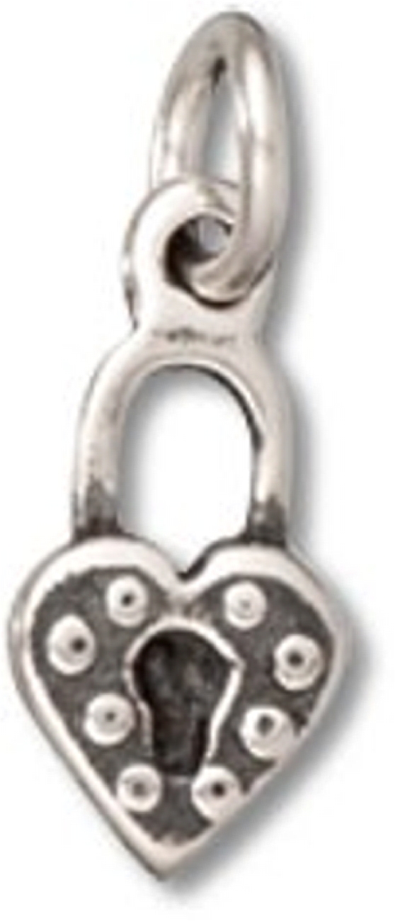 3D Heart Lock With Keyhole Charm 3D Heart Lock With Keyhole Charm