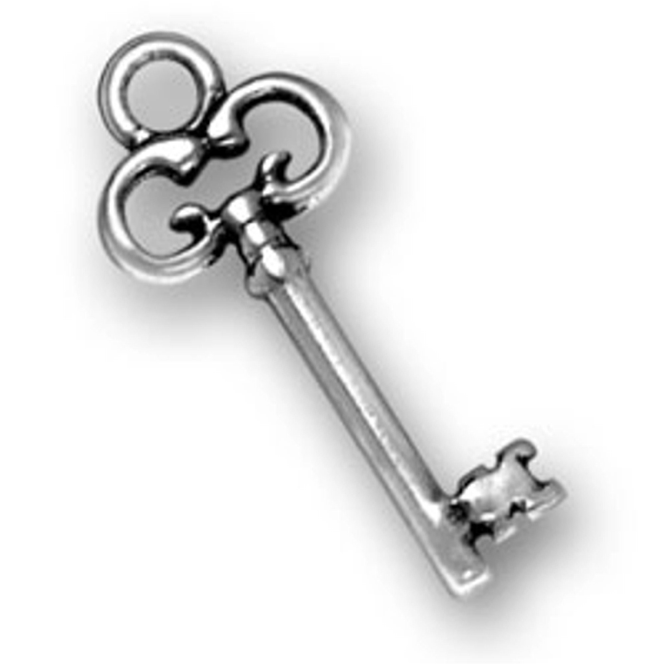 3D Antique Skeleton Key Charm 3D Antique Skeleton Key Charm
