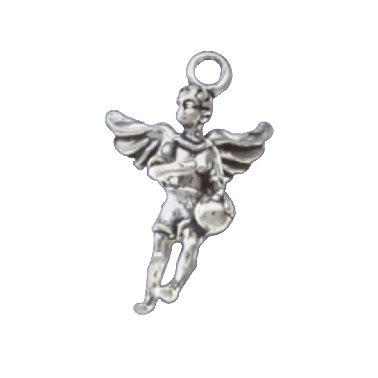 3D Angel With Wings Playing Basketball Charm 3D Angel With Wings Playing Basketball Charm