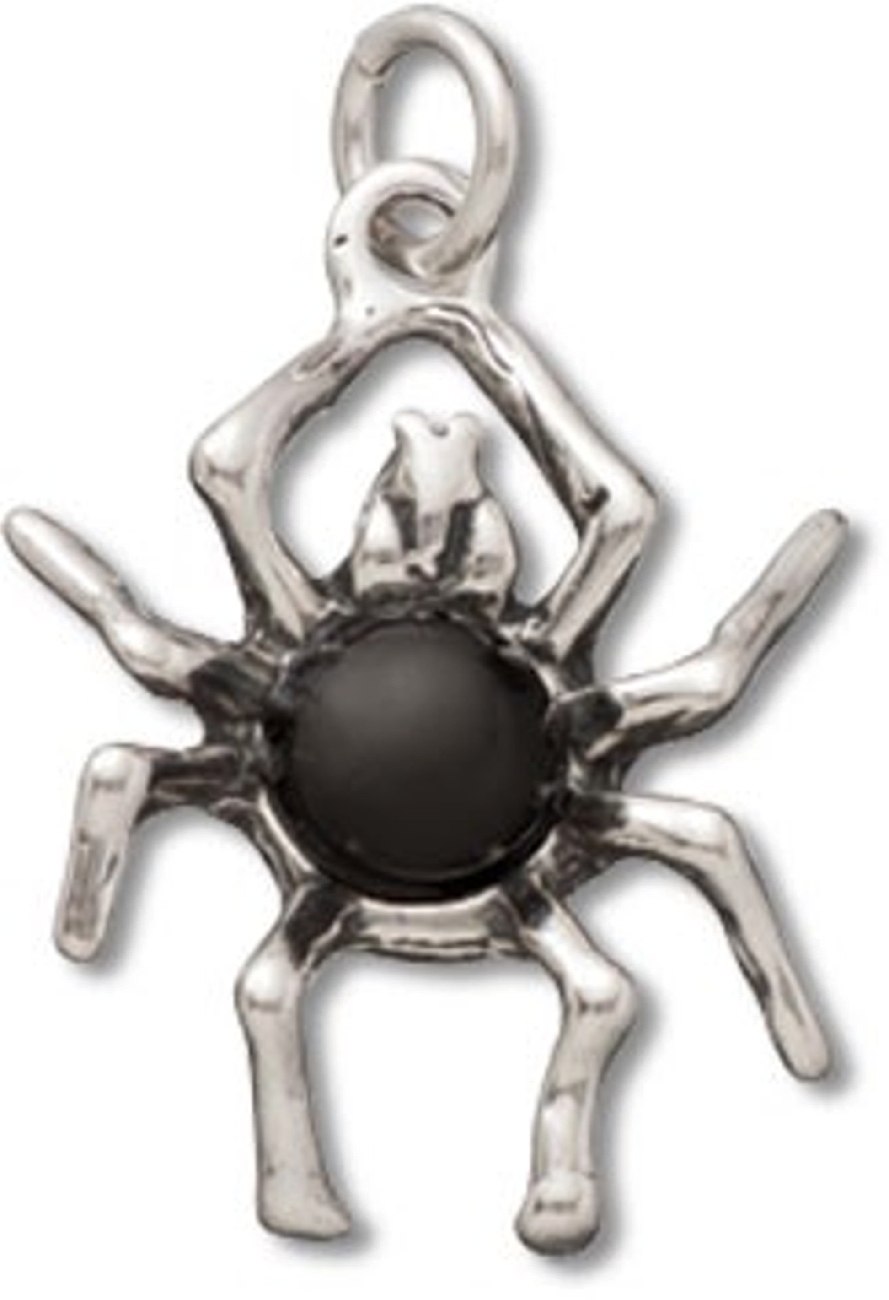 3D Black Onyx Crawling Spider Charm 3D Black Onyx Crawling Spider Charm