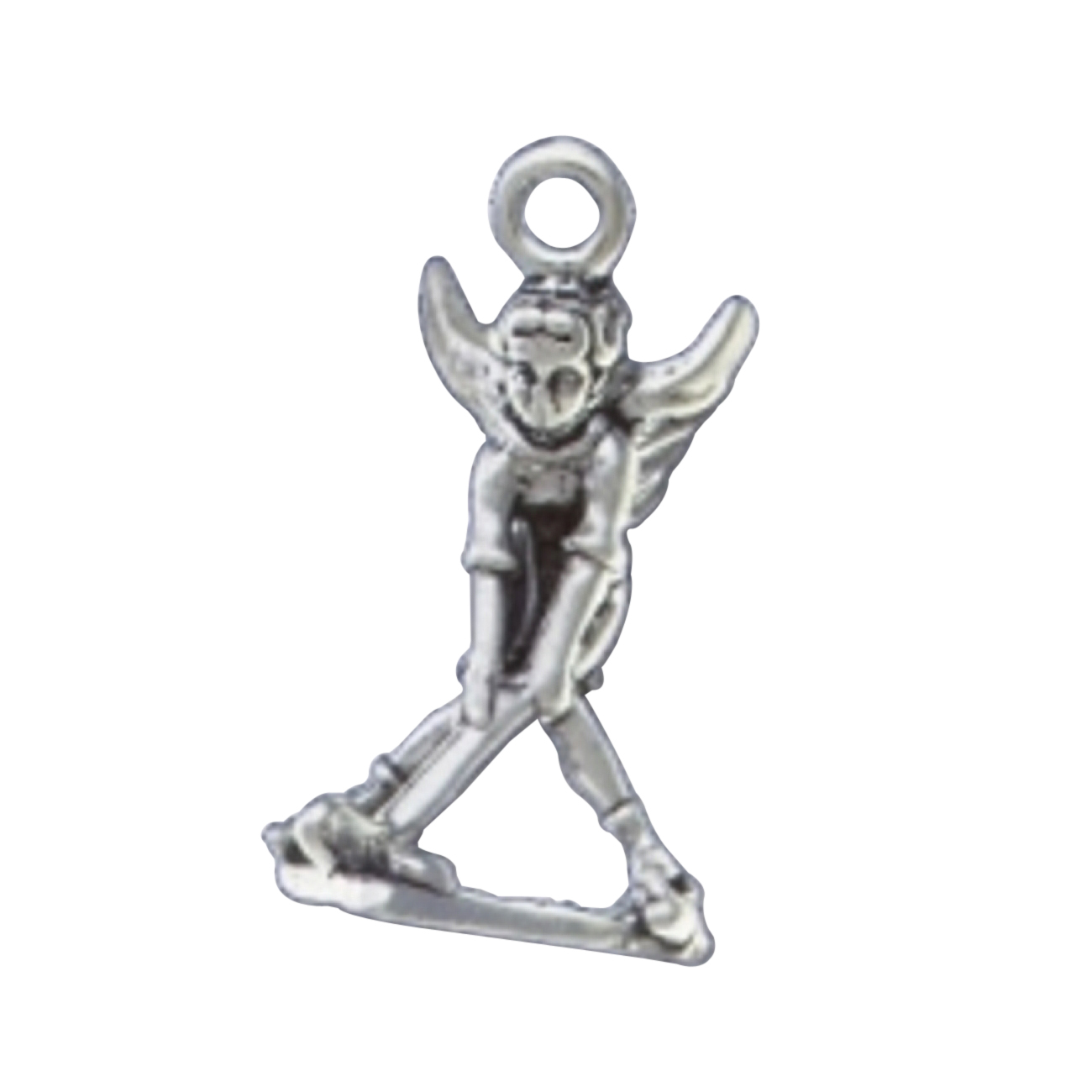 3D Angel With Wings Playing Hockey Charm 3D Angel With Wings Playing Hockey Charm