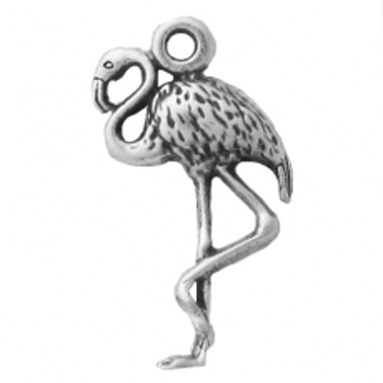 Mini Flamingo Standing On One Leg Charm