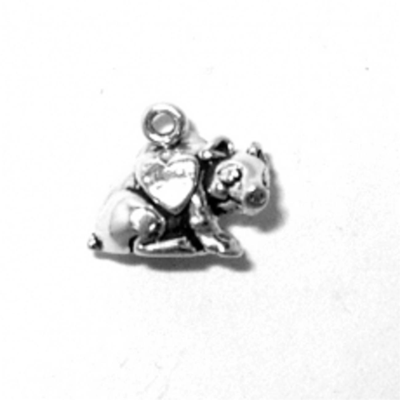 3D I Love Pigs Sitting Pig With Heart Charm 3D I Love Pigs Sitting Pig With Heart Charm