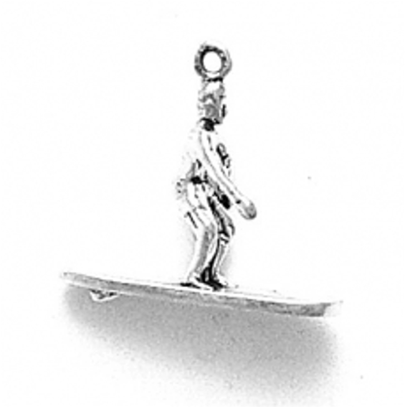 3D Surfer On Surf Board Charm