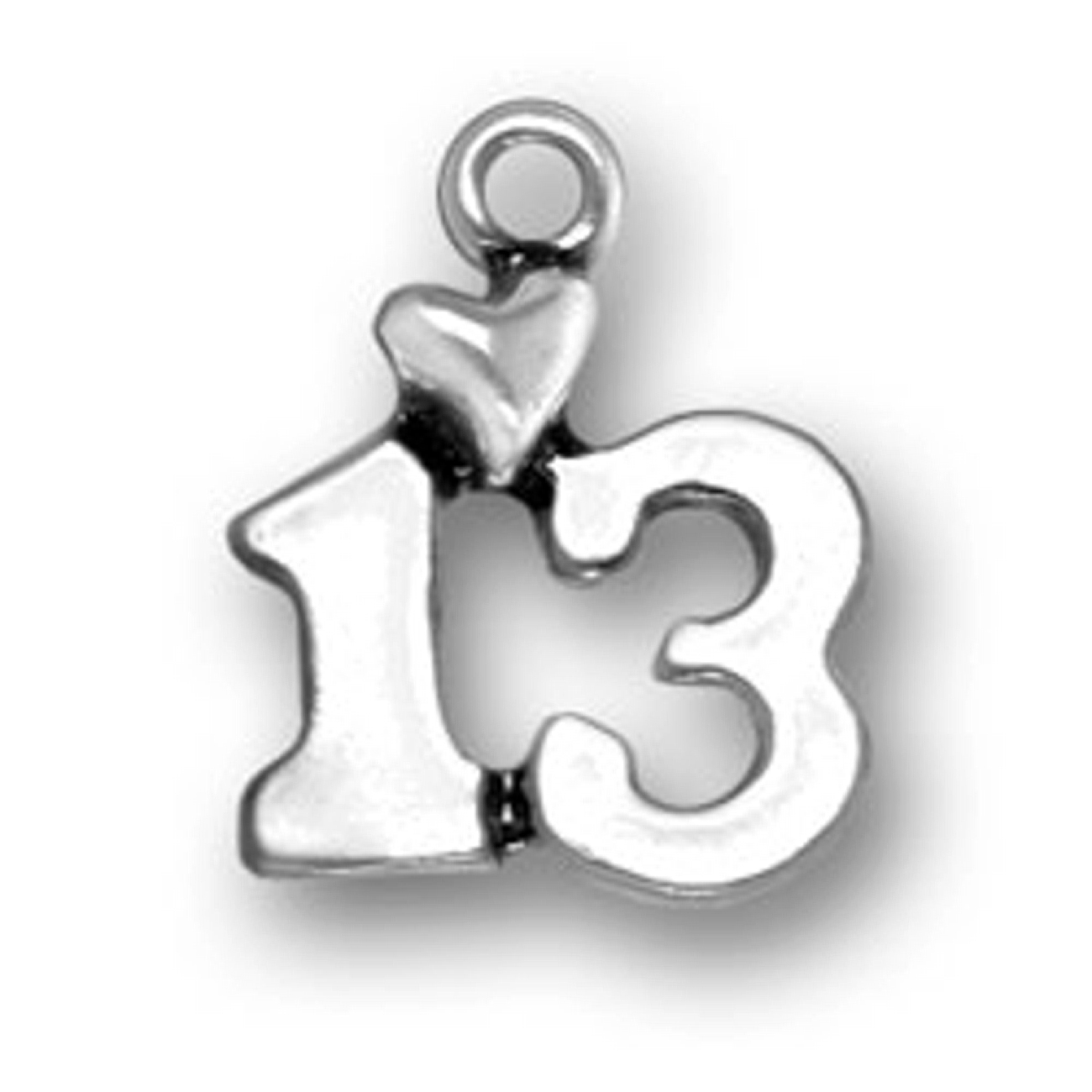 Number Thirteen With A Heart Charm Number Thirteen With A Heart Charm