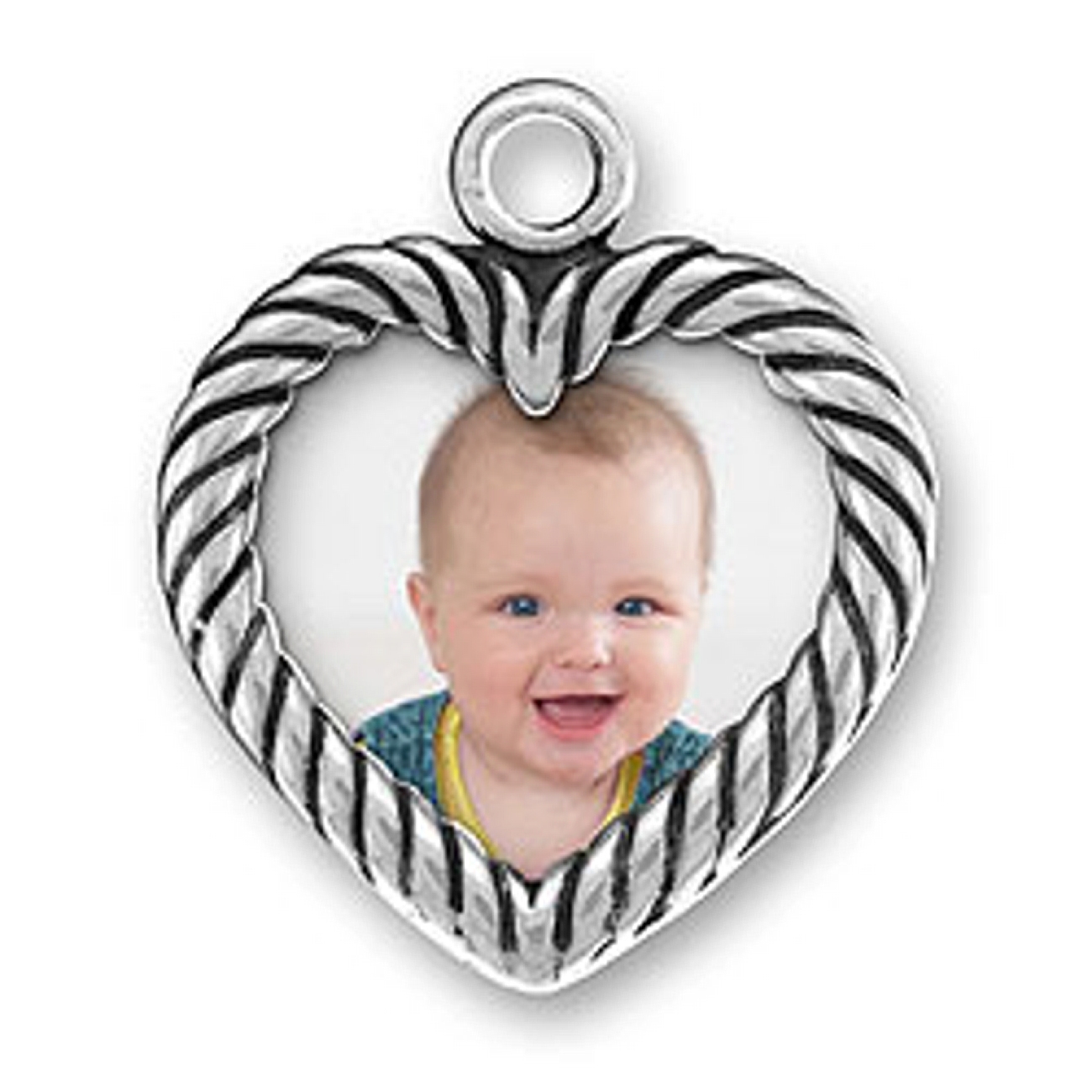Two Sided Heart Shaped Frame Charm