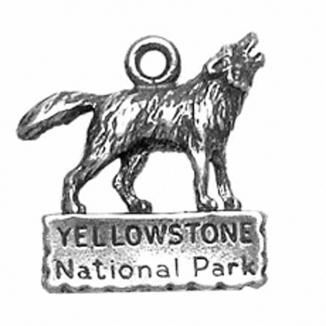 Howling Wolf Yellowstone National Park Charm Howling Wolf Yellowstone National Park Charm