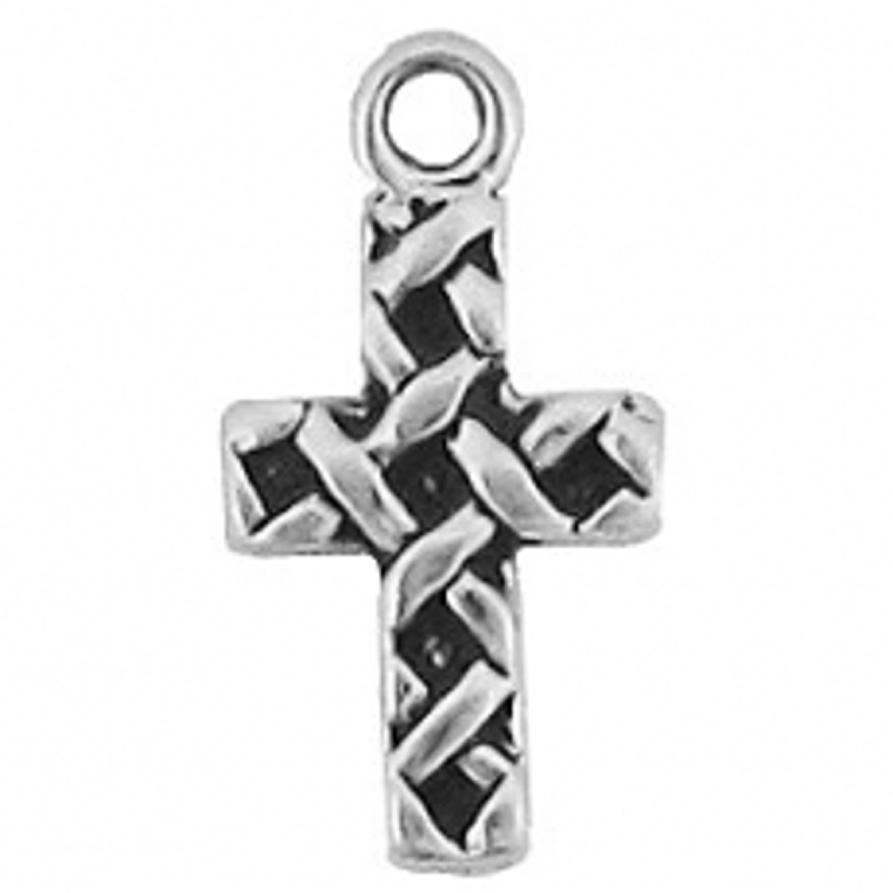 Mini Woven Religious Cross Charm Mini Woven Religious Cross Charm